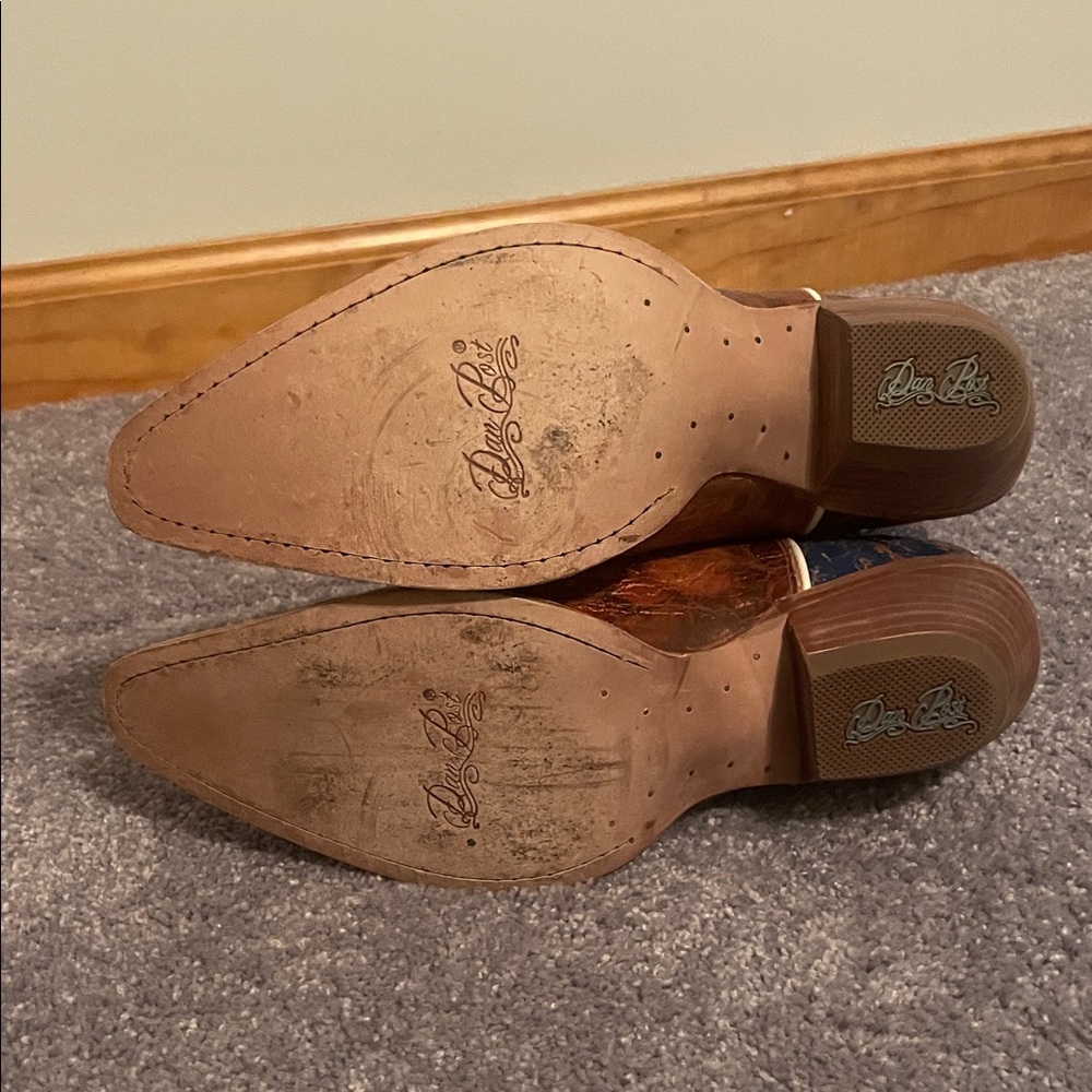 Dan Post Brown Leather Patriotic Flag Boots - Picture 6 of 6